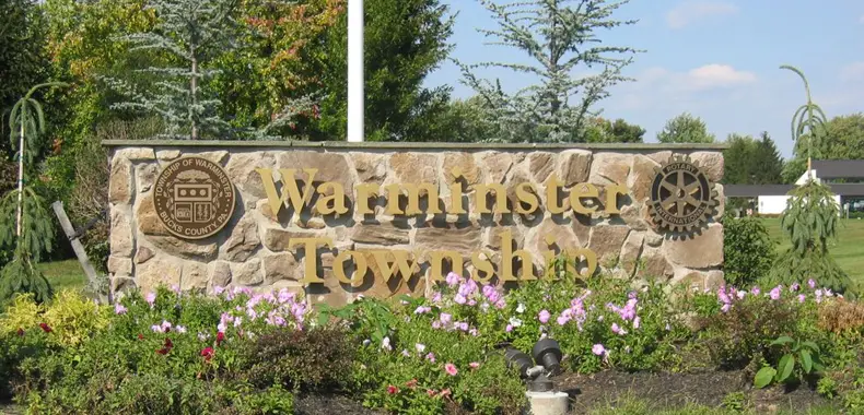 Warminster township welcome sign